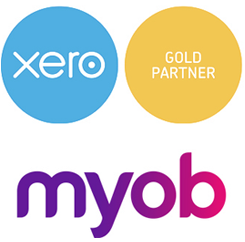 xero gold partner & myob logo | MYOB and XERO Bookkeepers Badges